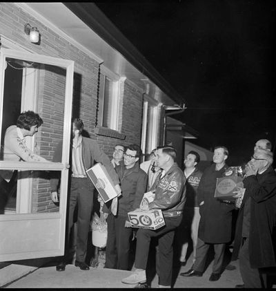 Surprise party at Doug Weekley's place, April 1967. (Western Archives via Historypin)