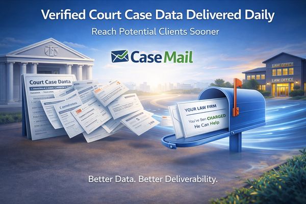Verified NC court case data delivered daily for attorneys using targeted direct mail marketing