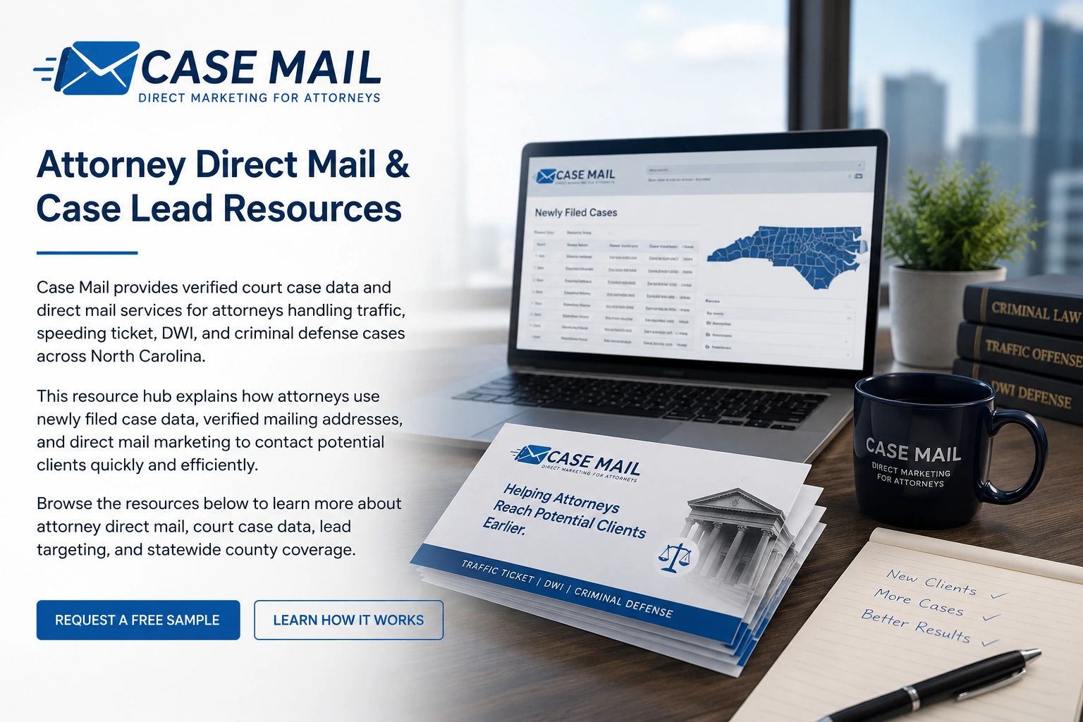 Attorney direct mail and verified case lead resources for North Carolina lawyers