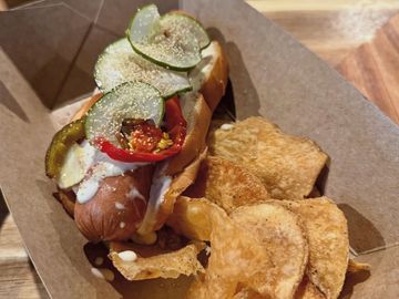 Hot dog topsail beach. Hot dog surf city