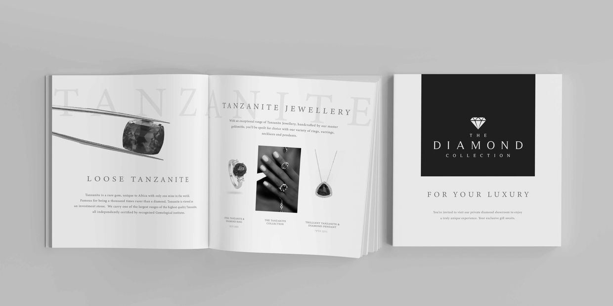 Booklet Print Catalogue Luxury Diamond Branding Corporate Identity Layout