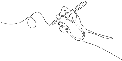 A hand writing