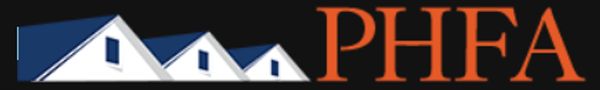 Logo showing house roofs and the text 'PHFA'.