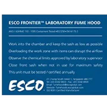 ESCO Frontier Laboratory Fume Hood