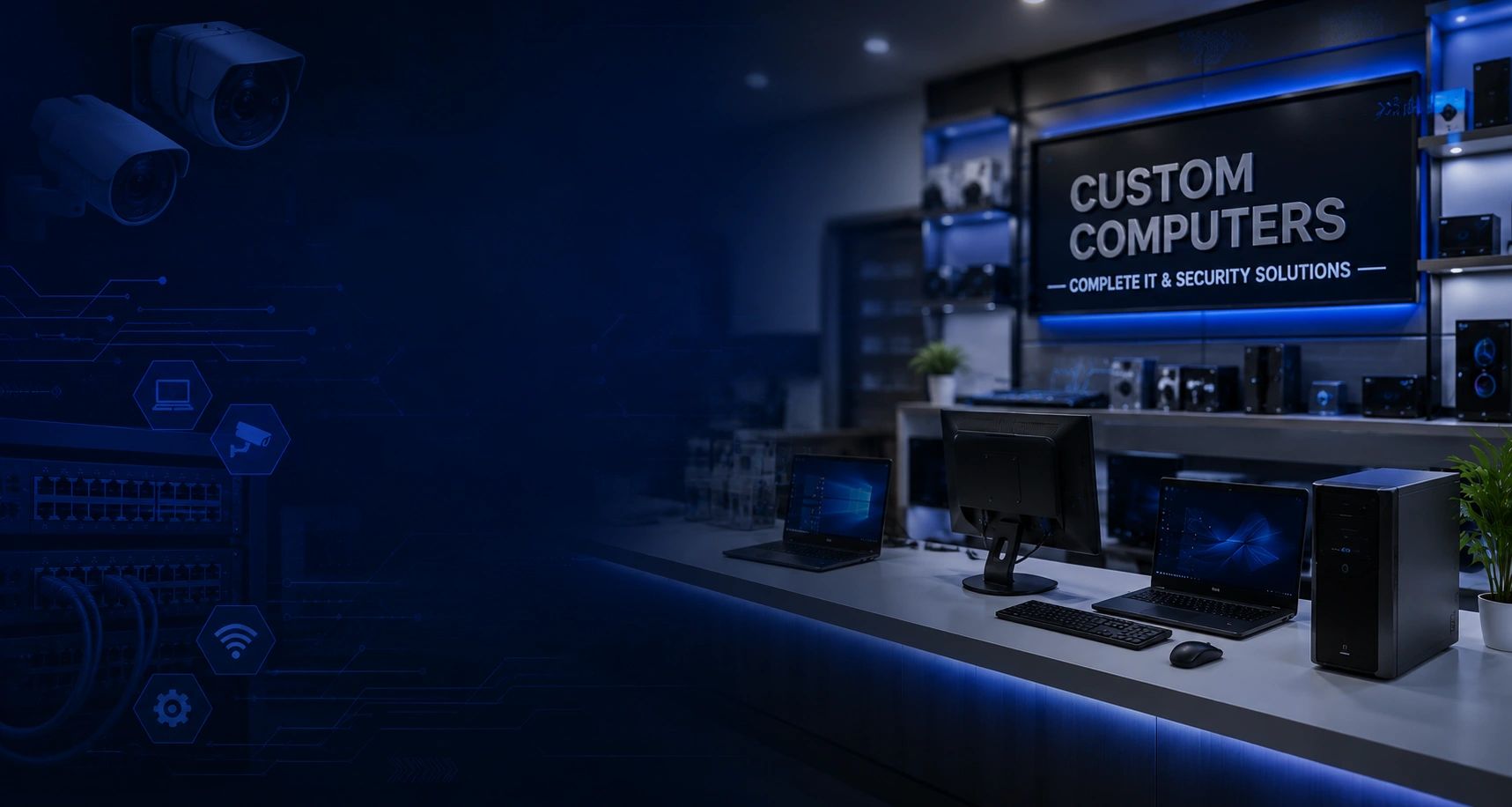 Complete IT & Security Solutions
✓ Computer & Laptop Sales
✓ CCTV Surveillance Systems