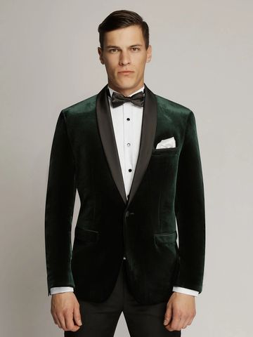 green velvet dinner jacket