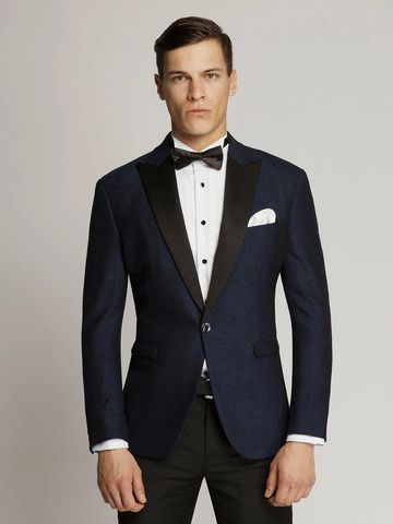 navy jacquard dinner jacket