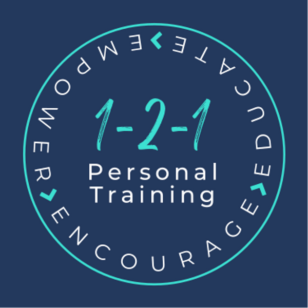 A logo about 1-2-1 personal training.