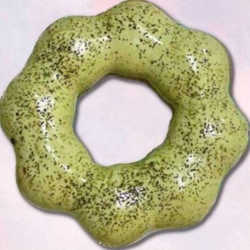 Glazed with a premium Japanese green tea powder and white Belgian Chocolate mix.