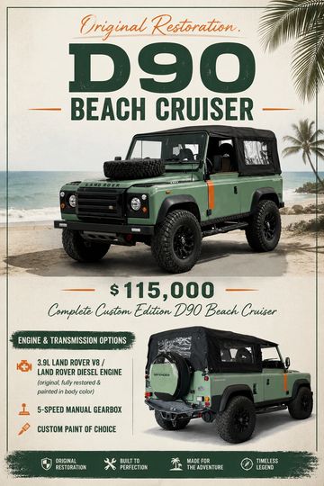 Restored D90 Beach Cruiser with custom options for $115,000.