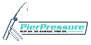 Logo featuring a fishing rod and the text 'PierPressure.'