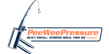 Logo for Pee Wee Pressure fishing rods.