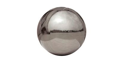 A reflective, metallic silver sphere with urban reflections.