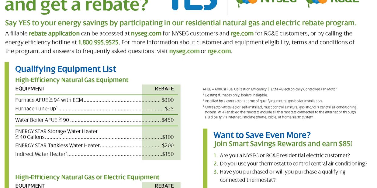 Rebate From Rochester Gas Abd Electric