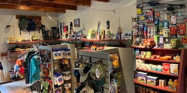 Floodwood Outpost interior view with merchandise on display