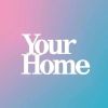 Logo with white text 'Your Home' on a pink and blue gradient background.