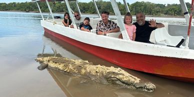 Costa Rica crocodile and mangrove safari tour with wildlife boat adventure and river excursion