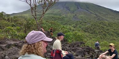 Arenal Volcano hike in Costa Rica with rainforest scenery and guided nature adventure tour