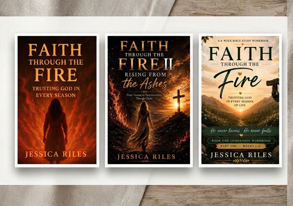 Three book covers by Jessica Riles on faith and trust in God.