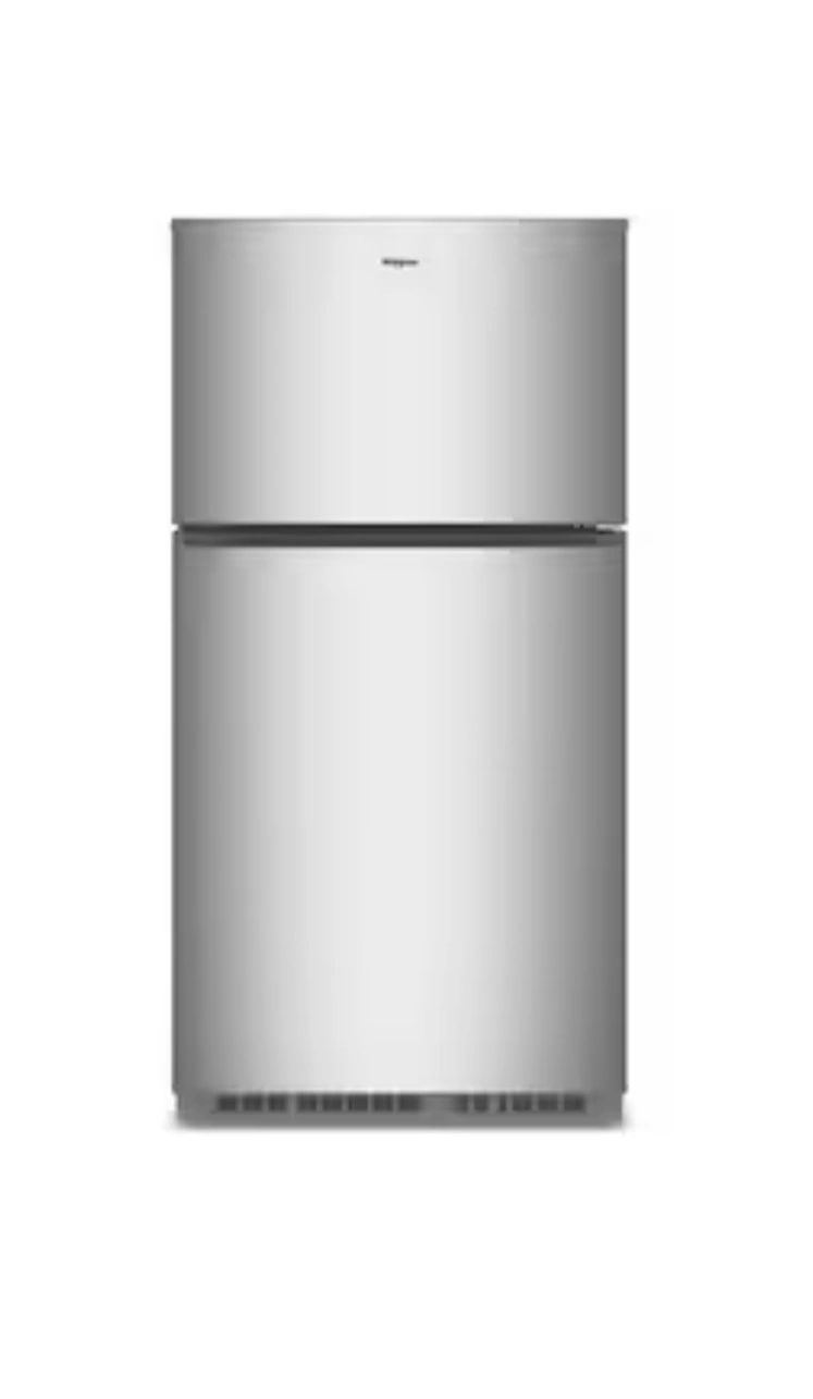Whirlpool 21.3-cu ft Standard-Depth 33-in Wide Top-Freezer Refrigerator ( Fingerprint-Resistant Stainless Finish ) Garage Ready ENERGY STAR Certified – view 1
