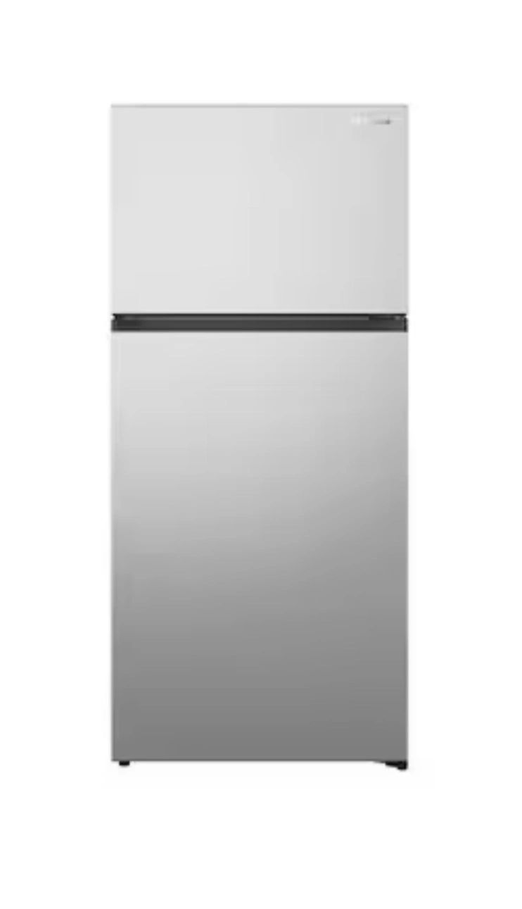 Hisense 18.1-cu ft Counter-Depth 30-in Wide Top-Freezer Refrigerator ( Stainless Steel ) Garage Ready ENERGY STAR Certified – view 1