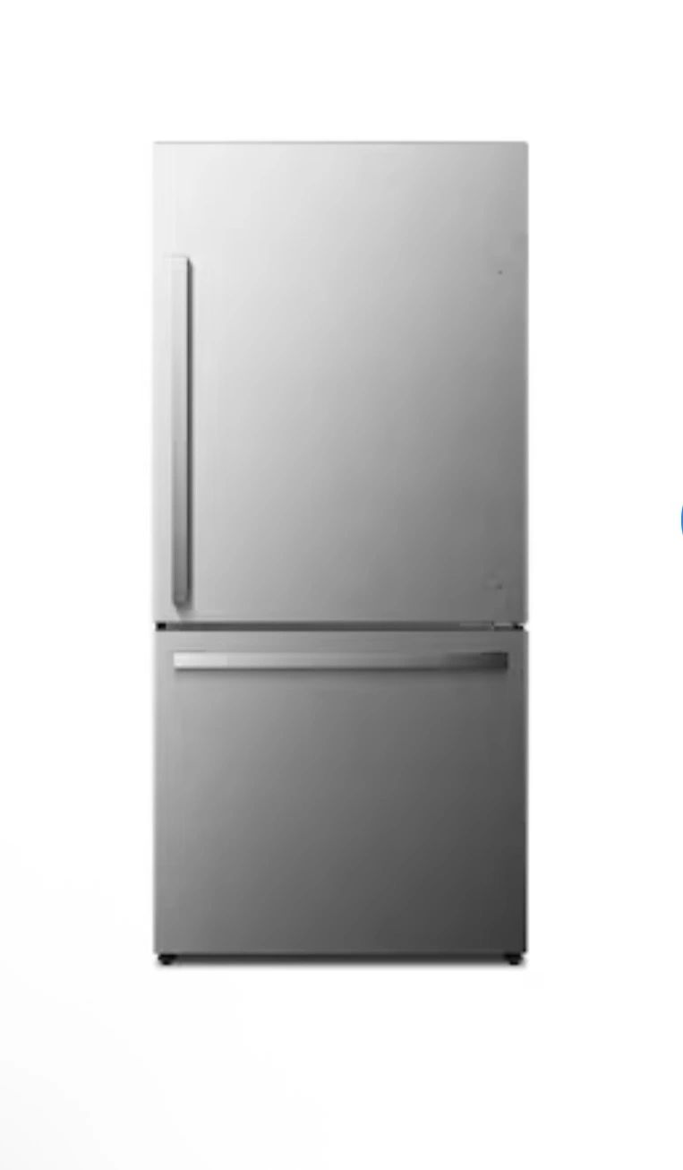 Hisense PureSpace 17.2-cu ft Counter-Depth 32-in Wide Bottom-Freezer Refrigerator Fingerprint Resistant Stainless Steel ) ENERGY STAR Certified – view 1