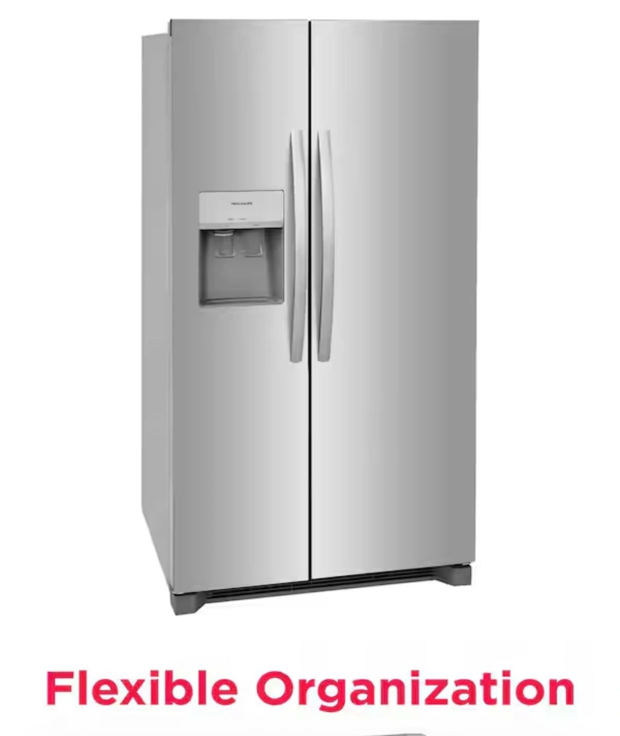Frigidaire 25.6-cu ft Standard-Depth 36-in Wide Side-by-Side Refrigerator with Ice Maker ,Water and Ice Dispenser ( Fingerprint Resistant Stainless Steel ) ENERGY STAR Certified – view 1