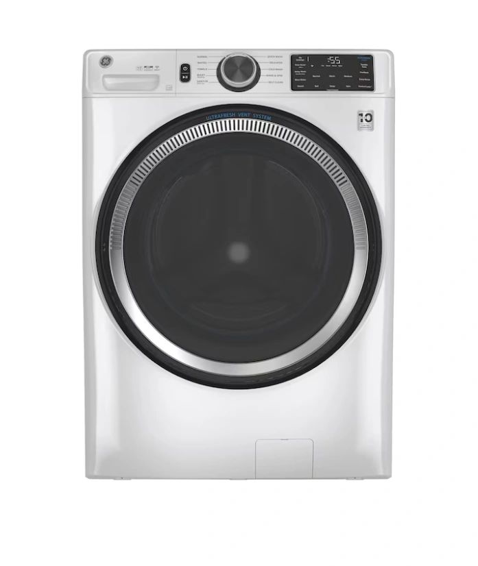GE 4.8 cu. ft. Smart White Front Load Washer with OdorBlock UltraFresh Vent System and Sanitize – view 1