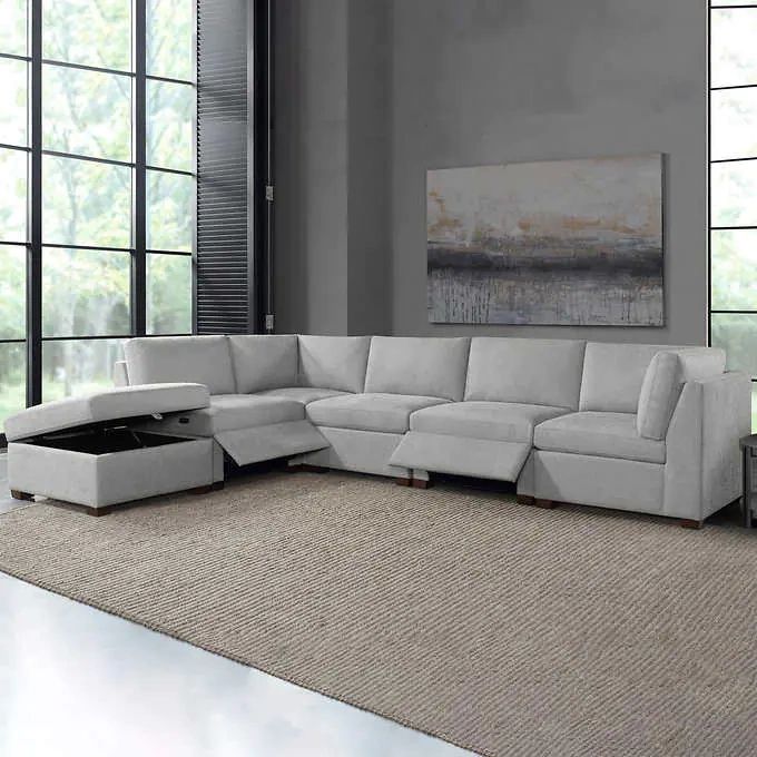 Thomasville Rockford 6piece Fabric Modular Sectional