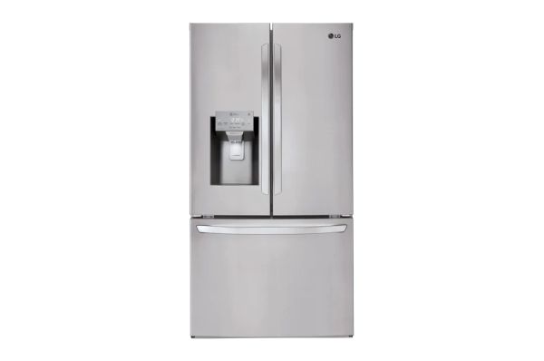 LG - 26.2 Cu. Ft. French Door Smart Refrigerator with Dual Ice Maker - Stainless steel – view 1