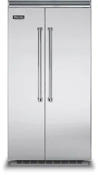 Viking - 42"W Professional 5 Series Quiet Cool 25.3 Cu. Ft. Side-by-Side Built-In Refrigerator - Stainless steel – view 1