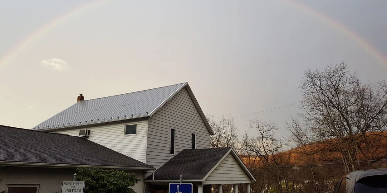 A rainbow over the Pentecostals of Greater Johnstown Area church.