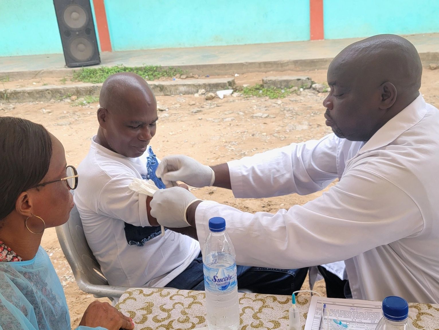 Free sickle cell disease screening campaign in Abidjan, Ivory Coast.
