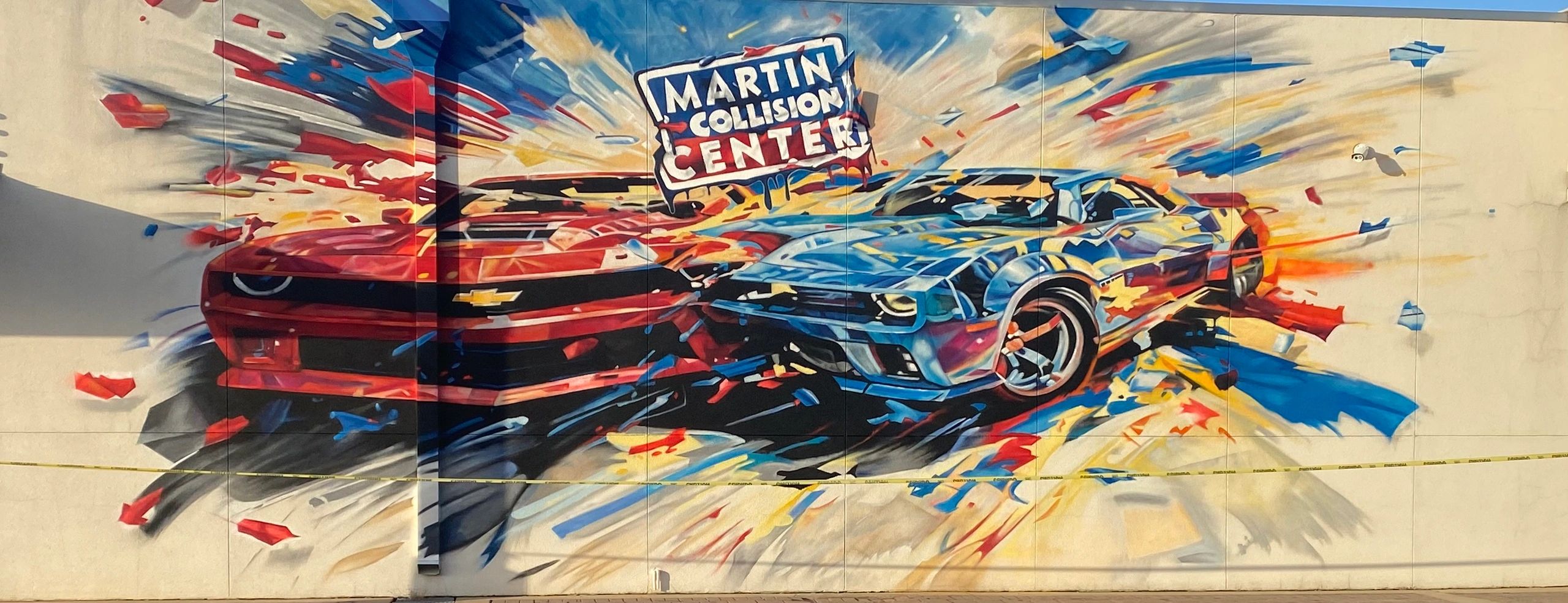 Martin Collision Center - Body Shop Mural. Come by and check it out in person. 
