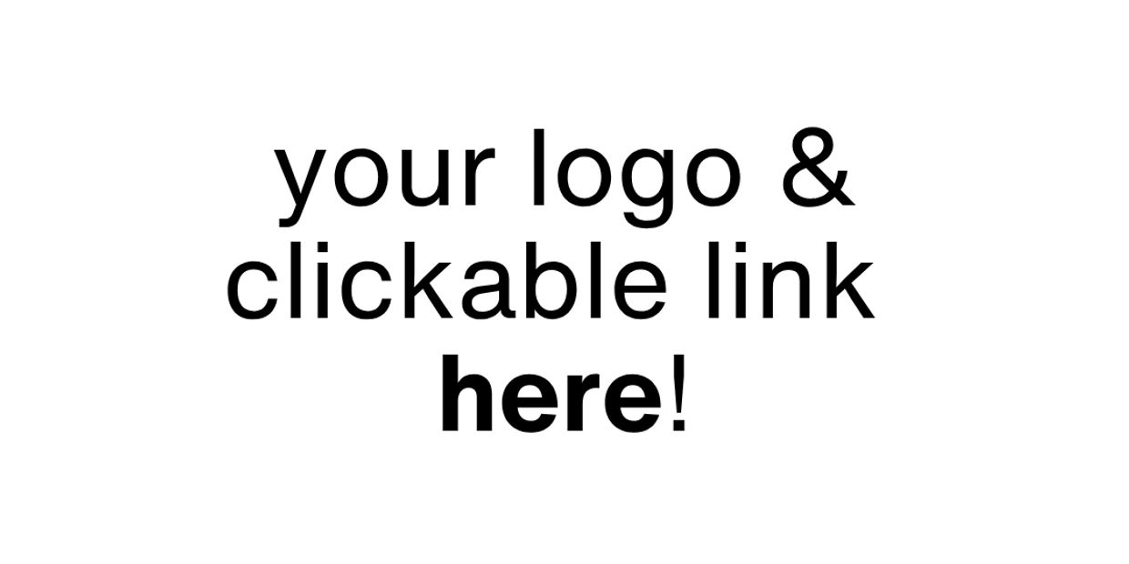 Placeholder text for logo and clickable link.