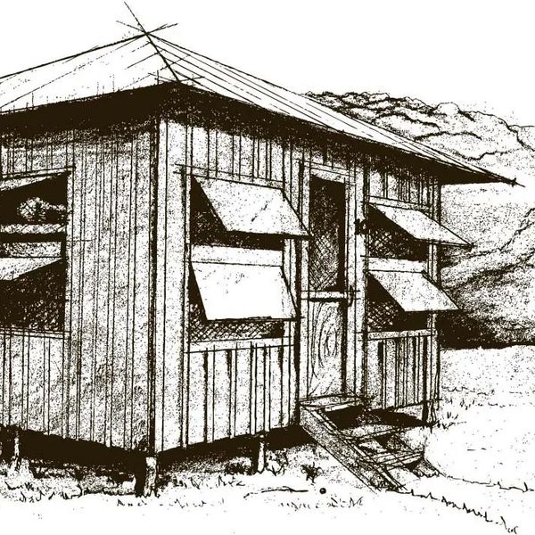 Cabin 10 of Camp Flaming Arrow  Illustrated by Dixie Watkins.