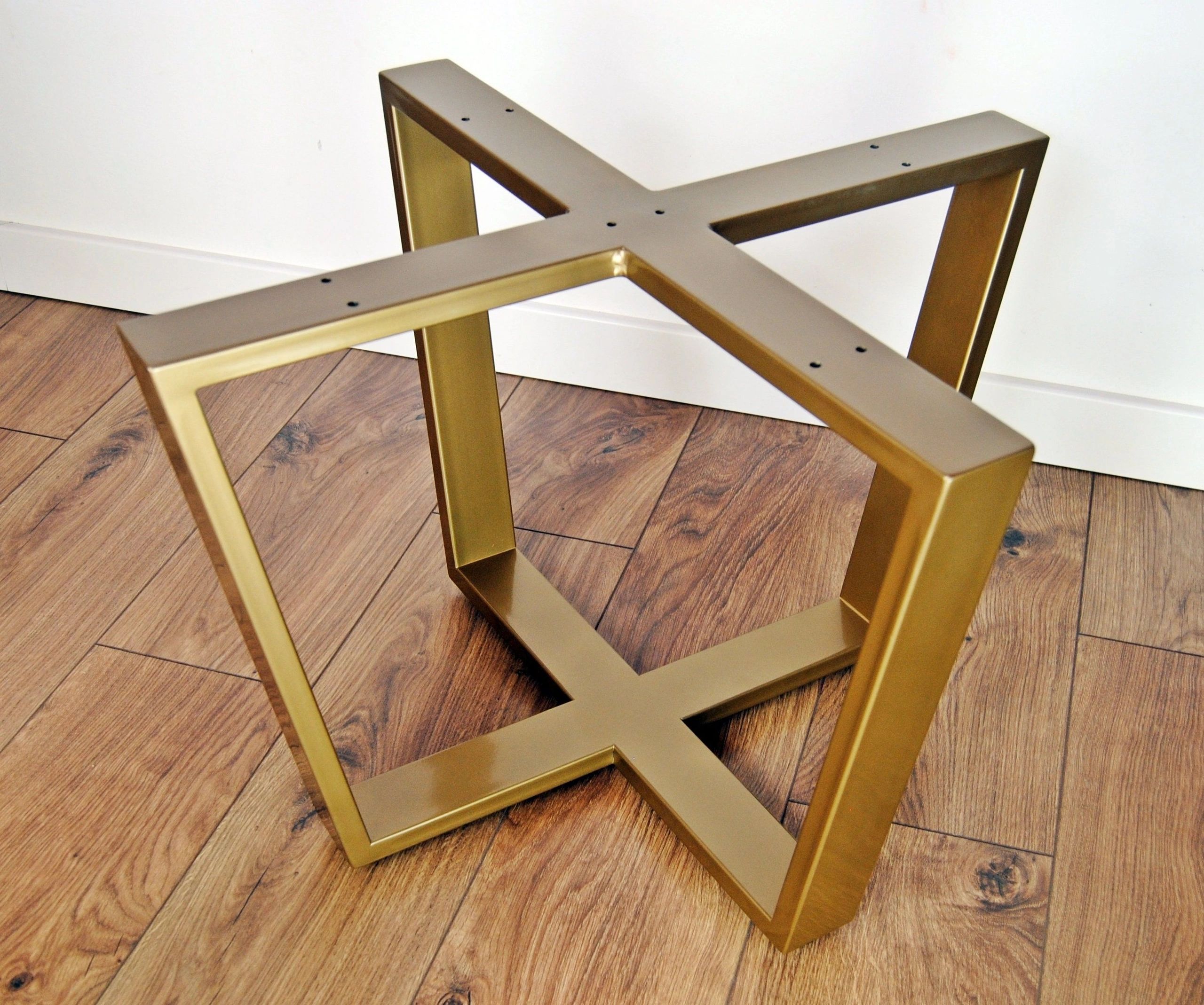 Gold coated metal furniture base by Skull Island Kustoms