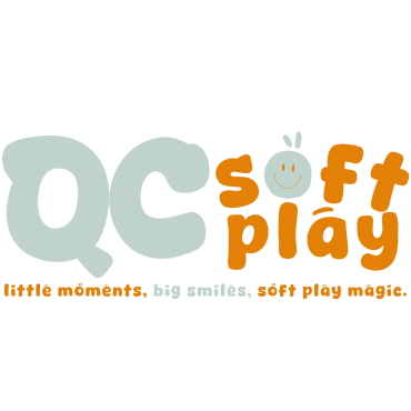 QC Soft Play logo with tagline.