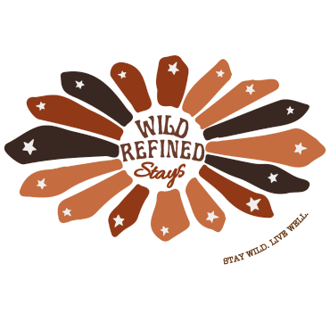Abstract flower design with text.