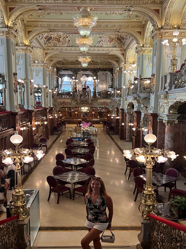 A Beautiful cafe shop in Budapest.
