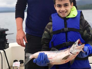 Kid friendly fishing onboard Reel Alaska Fishing Charters