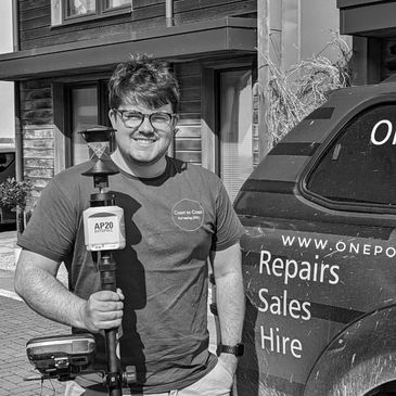 Founder, Surveyor Jasper Heaver with Leica AP20 for Land Surveys in Cornwall