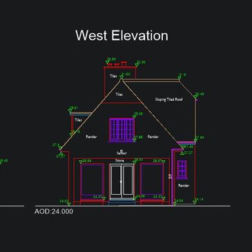 Survey elevations from a measured building survey using a pointcloud from a laser scanner