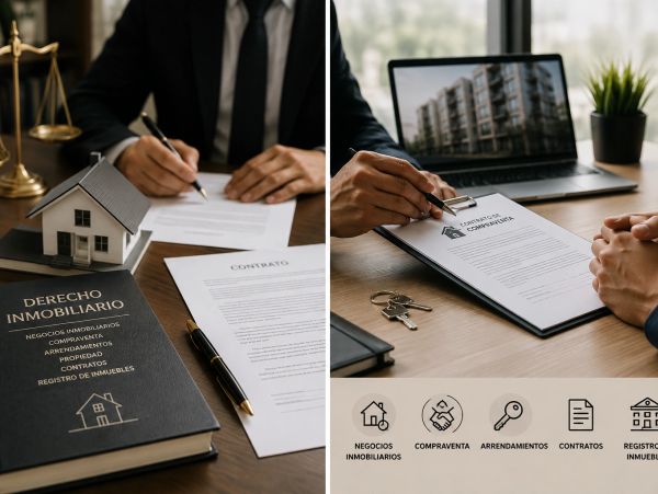 Negociación y contratos en bienes raíces.