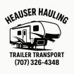 Heauser Hauling
Trailer Transport 
& 
Junk Removal
(707) 326-4348