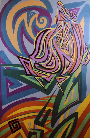 Looking back on lone fir 3’x5’ acrylic 