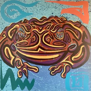 The toad 26”x26” acrylic 