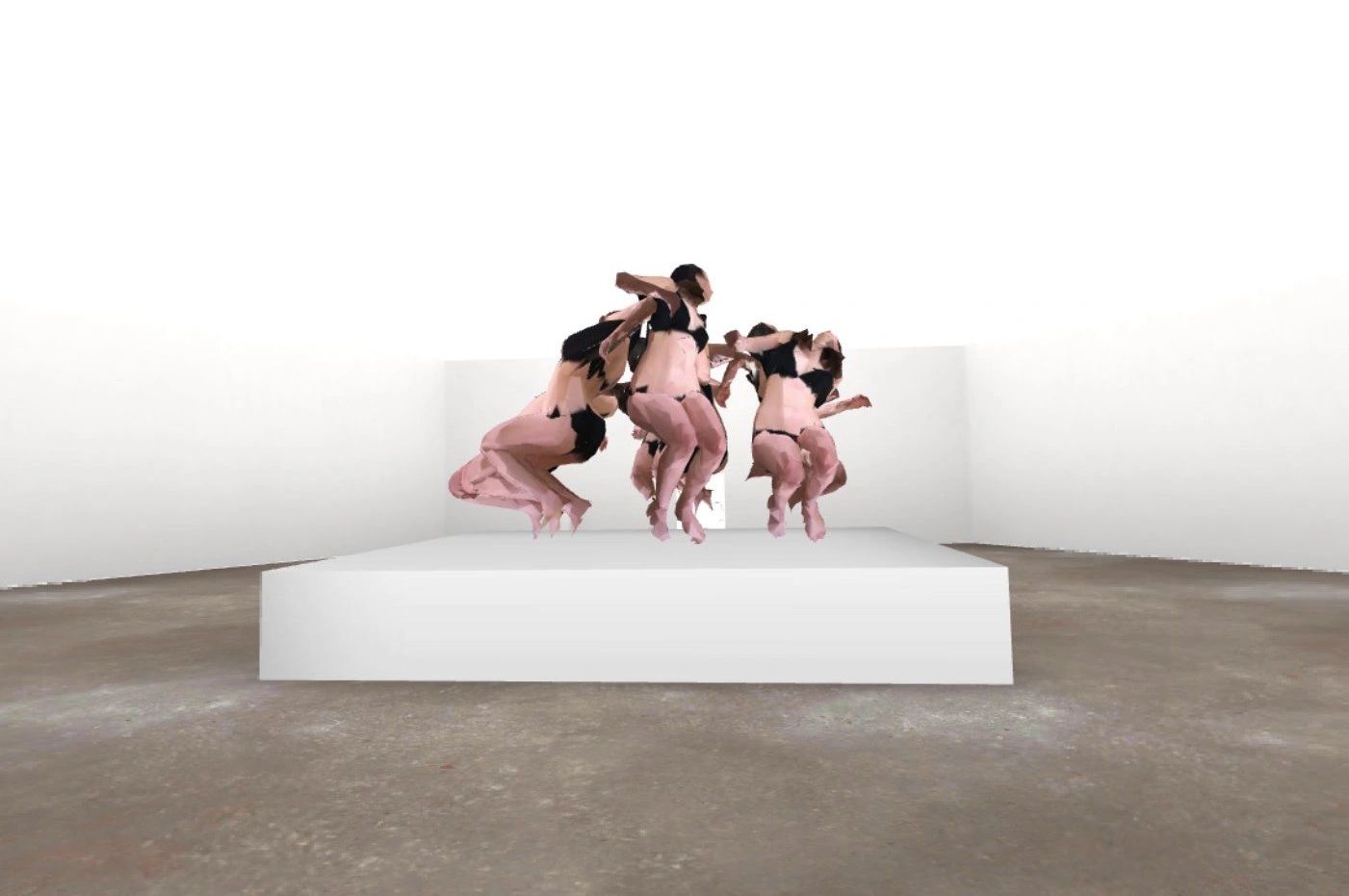 Martina Menegon, digital sculpture, in gallery at Art Gate VR, virtual art gallery environment