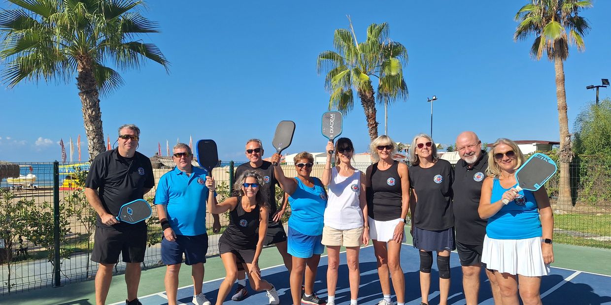 Daytime Dinkers on a pickleball holiday in Turkiye.