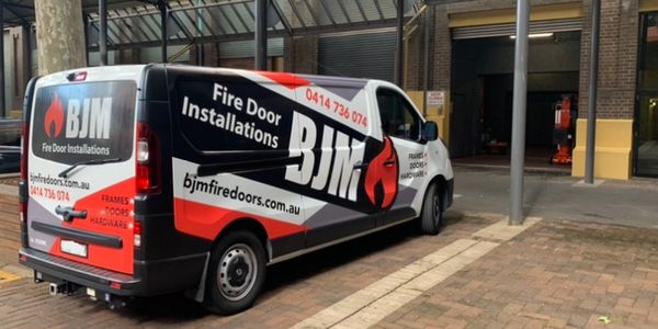 Fire door installation van